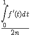 \frac{\Bigint_{0}^1f'(t)dt}{2n}